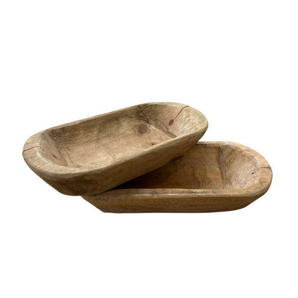 Handcarved Dough Bowl - Small