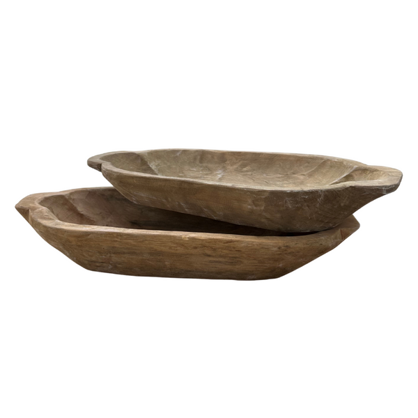 Handcarved Dough Bowl - Large