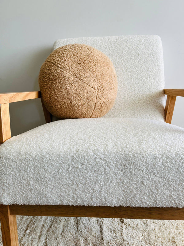 Plush Round Pillow – Modern 12" Decorative Cushion