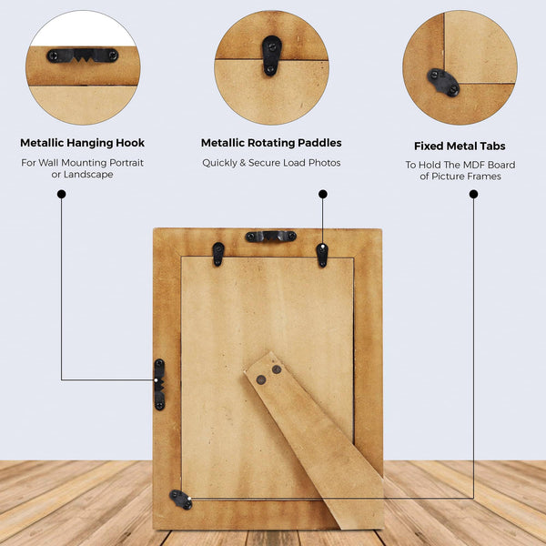 Bone Inlay Striped Photo Frame