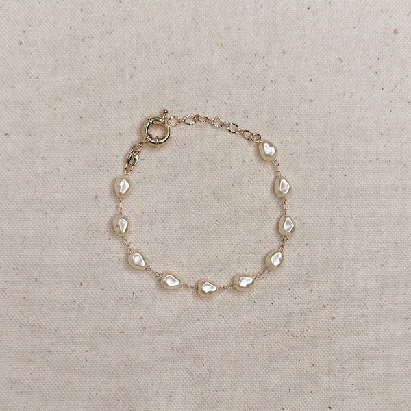 Baroque Pearl Bracelet 18k Gold