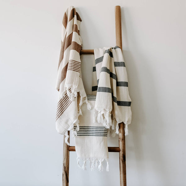 Turkish Cotton Hand Towel with Single Stripe