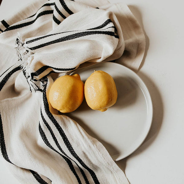 Luxurious Turkish Cotton Hand Towel with Triple Stripes