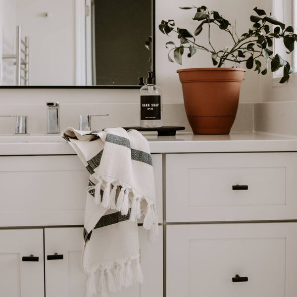 Turkish Cotton Hand Towel with Single Stripe