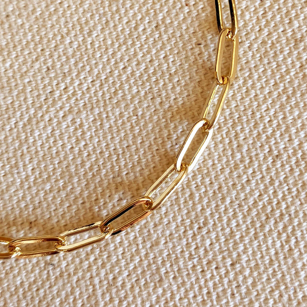 Paperclip Bracelet 18k Gold
