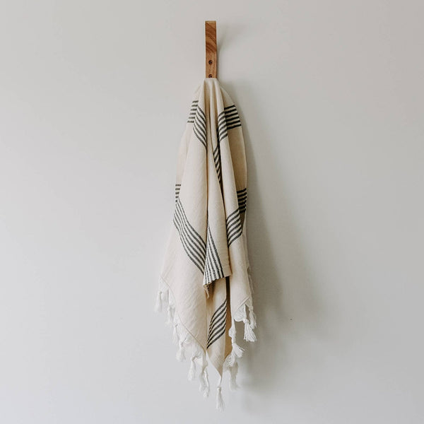 Soft Turkish Cotton Hand Towel with Stripes