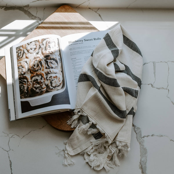 Turkish Cotton Hand Towel with Single Stripe