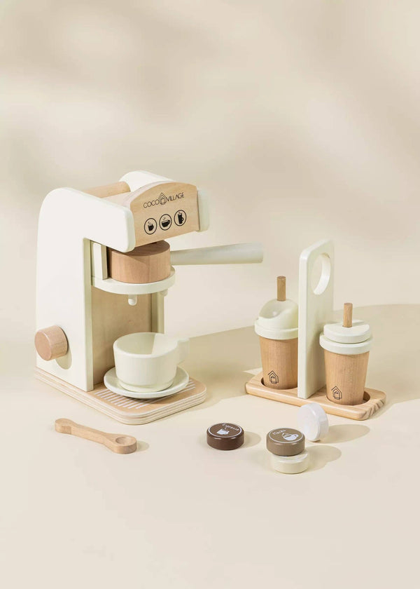 Wooden Barista Set – Pretend Coffee Maker