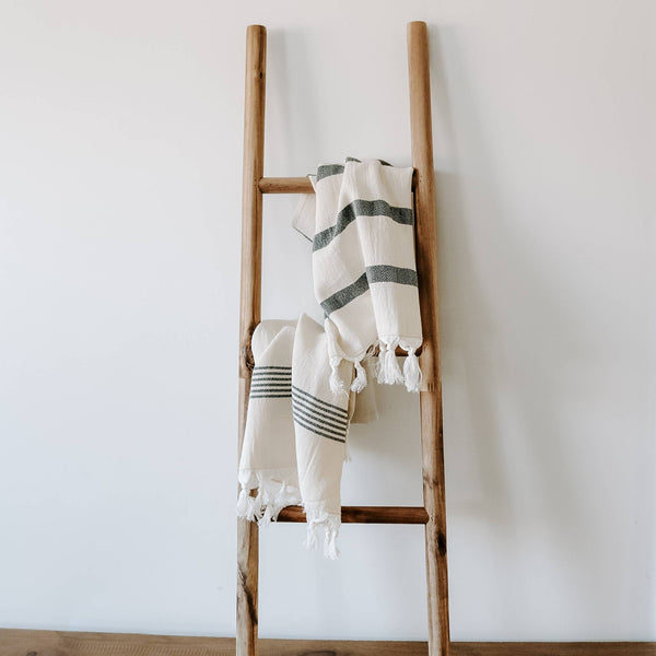 Soft Turkish Cotton Hand Towel with Stripes