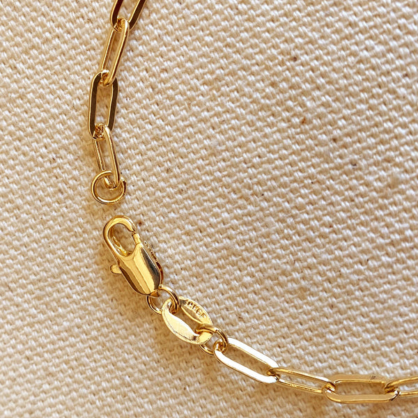 Paperclip Bracelet 18k Gold