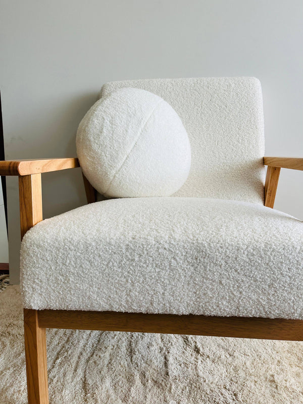 Plush Round Pillow – Modern 12" Decorative Cushion