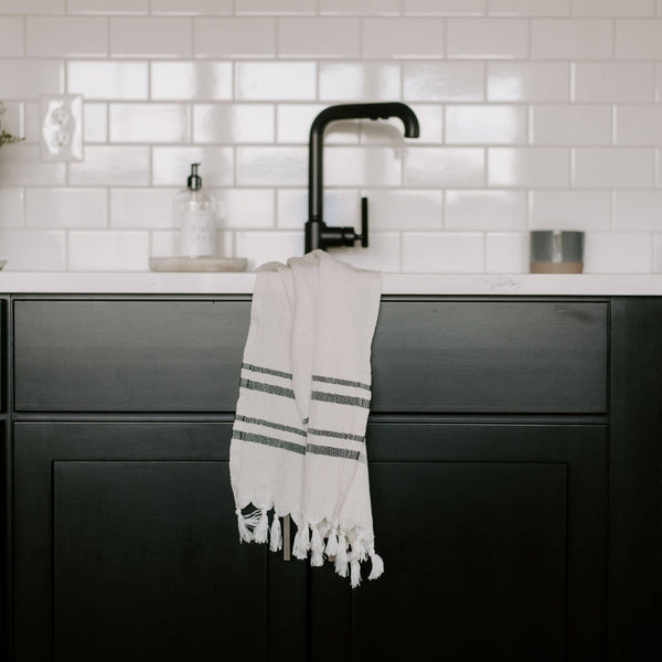 Soft Turkish Cotton Hand Towel - Double Stripes
