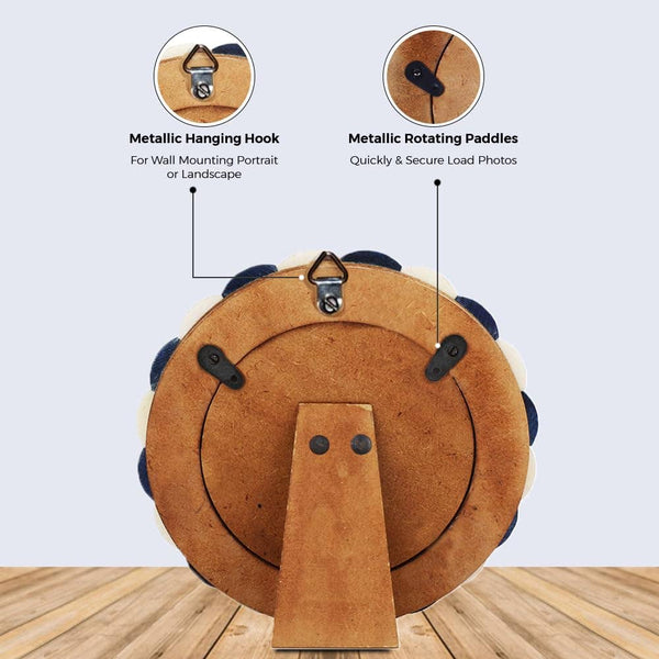 Indigo Scallop Photo Frame