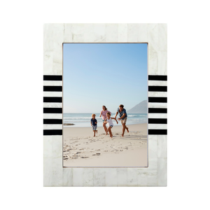 Bone Inlay Striped Photo Frame