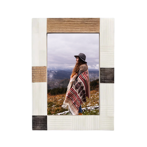 Bone Inlay & Wood Photo Frame