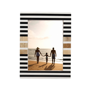 Wood & Resin Striped Photo Frame