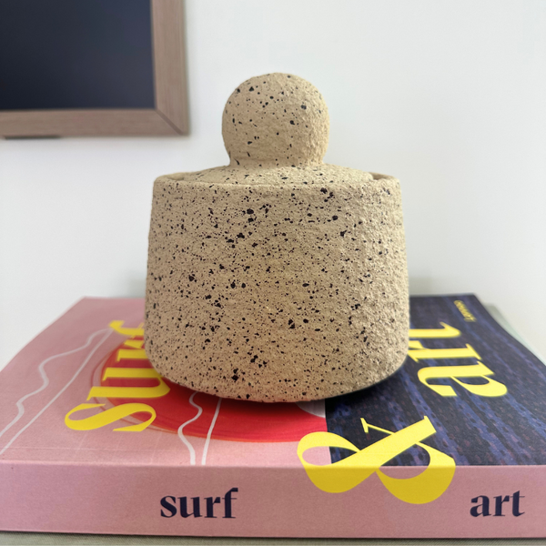 Textured Cement Jar