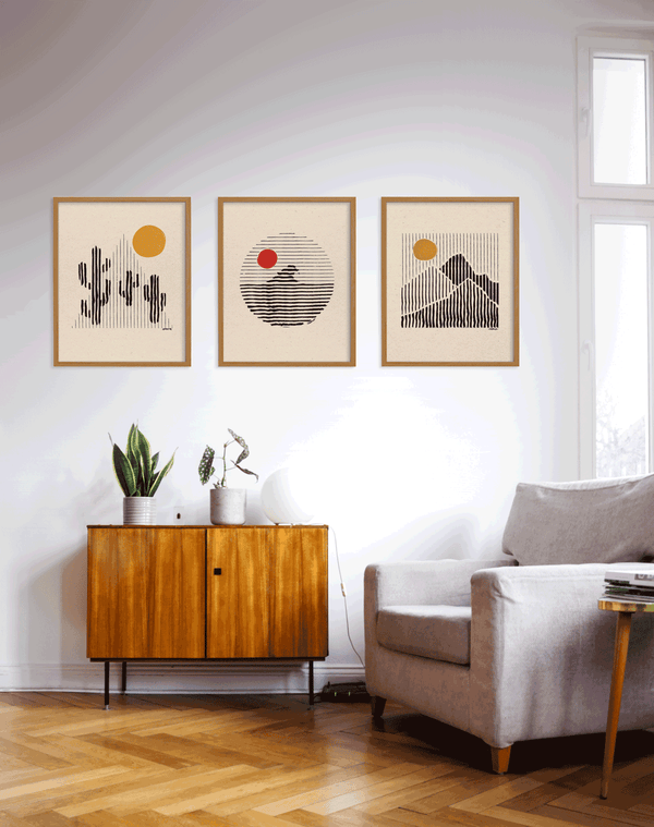 Modern Desert Art Print – Minimalist Wall Decor 