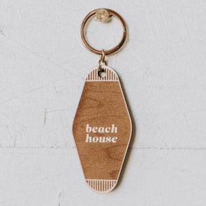 Vintage Beach House Motel Keychain
