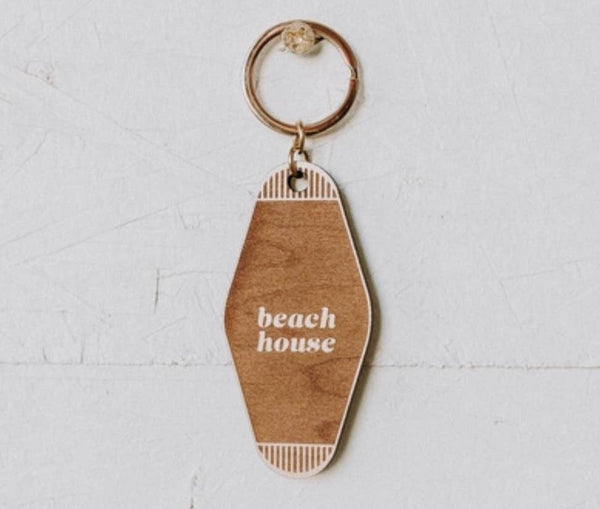 Vintage Beach House Motel Keychain
