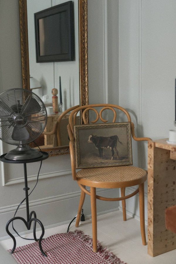 Vintage Calf Framed Antique Art 