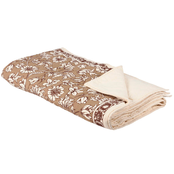 Quilted Floral Throw