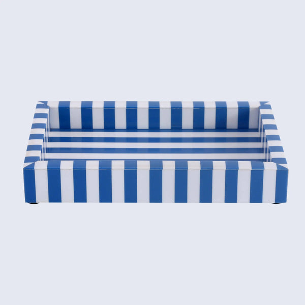 Indigo Striped Tray