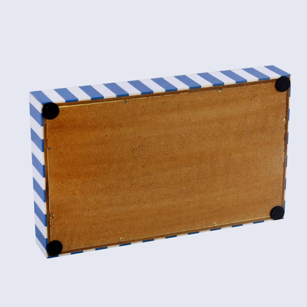 Indigo Striped Tray