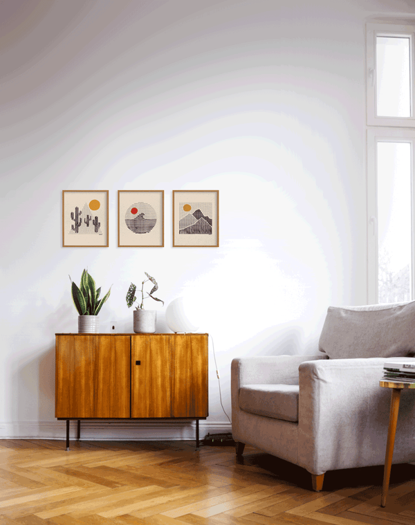 Modern Desert Art Print – Minimalist Wall Decor 