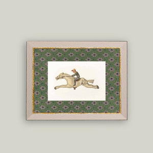 Antique Toy Race Horse Art - Framed 9x7 Vintage Decor