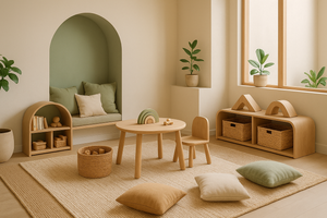 organic modern playroom